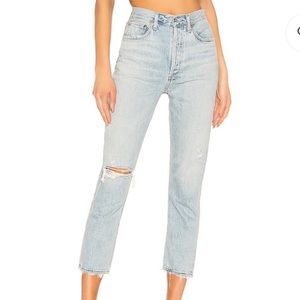 Agolde riley high rise straight jeans
